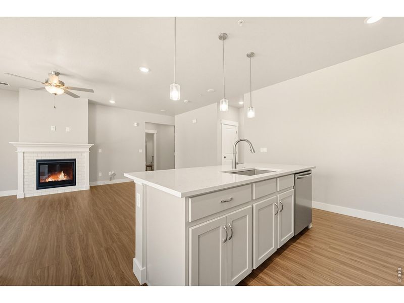 Furnished interior view inside a new home in The Lakes at Centerra - North Shore Flats, Loveland (Image 7).
