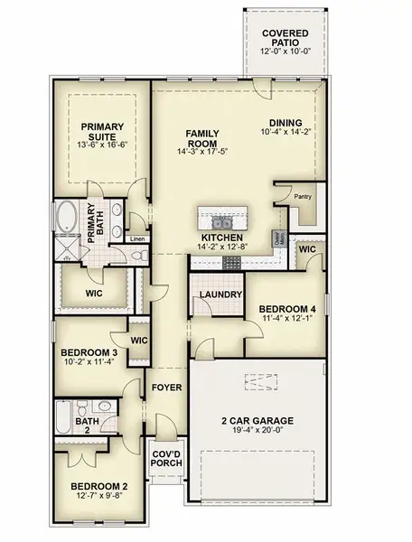 2D floor plan layout for the Liberty by Rockwell Homes in South Meadow, Melissa, TX (Image 5). 2D floor plan layout for the Liberty by Rockwell Homes in South Meadow, Melissa, TX (Image 5).