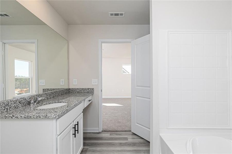 Furnished interior view inside a new home in Conners Landing at Mirror Lake, Villa Rica (Image 10).