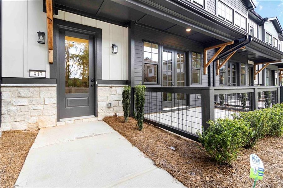 Exterior details and patio area of a home in Serenity, Hapeville (Image 1). Exterior details and patio area of a home in Serenity, Hapeville (Image 1).