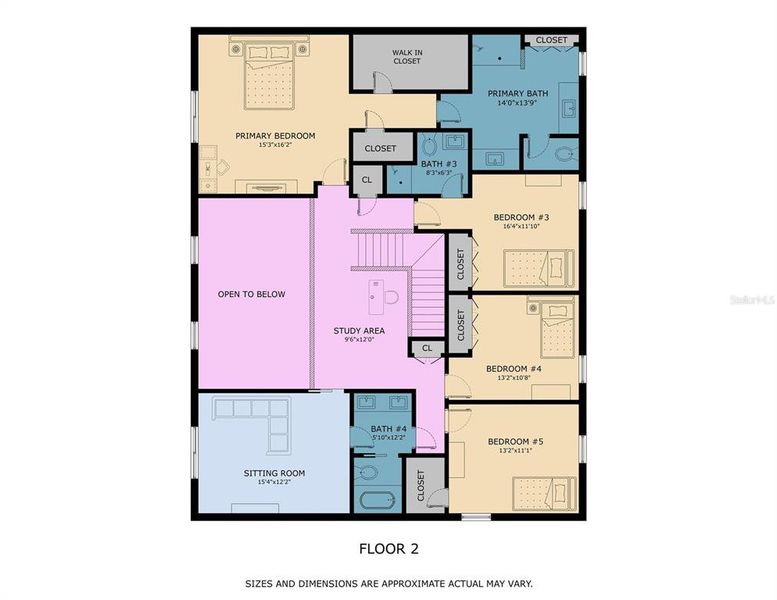 2D floor plan layout of this home in , Lakewood Ranch, FL (Image 7).