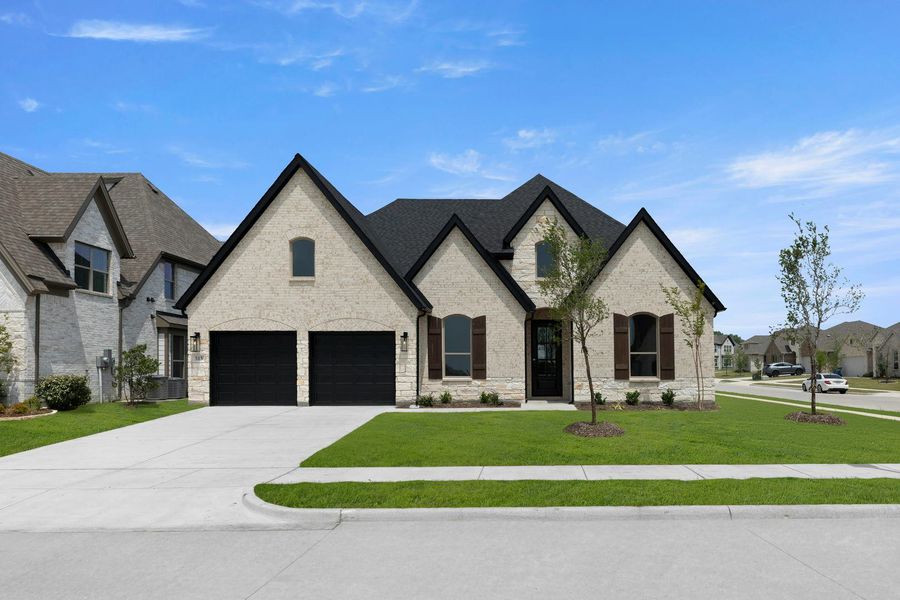 Representative exterior photo of a completed home built from the Houston by Kindred Homes in Dominion Park, Waxahachie, TX (Image 10).