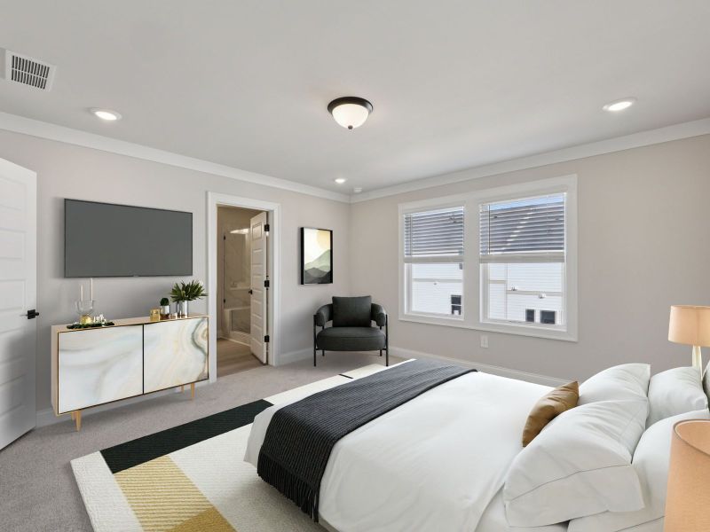 Furnished interior view inside a new home in Hemingway - Highland Series, Cumming (Image 9).