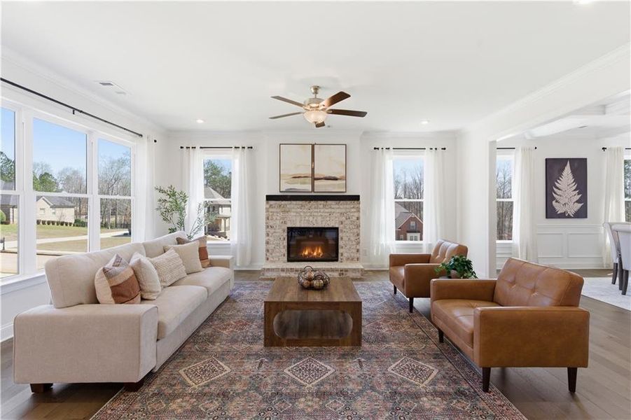Furnished interior view inside a new home in The Estates at Hurricane Pointe, Douglasville (Image 7).