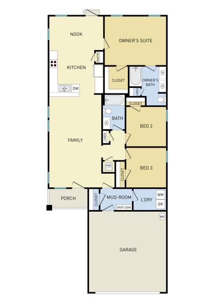 2D floor plan layout of this home in Longview Estates, Crestview, FL (Image 2). 2D floor plan layout of this home in Longview Estates, Crestview, FL (Image 2).