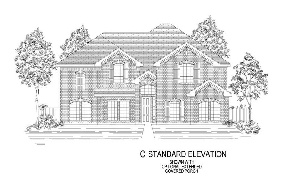 Representative rendering of the exterior for the Brentmoore FS by First Texas Homes (Image 7).