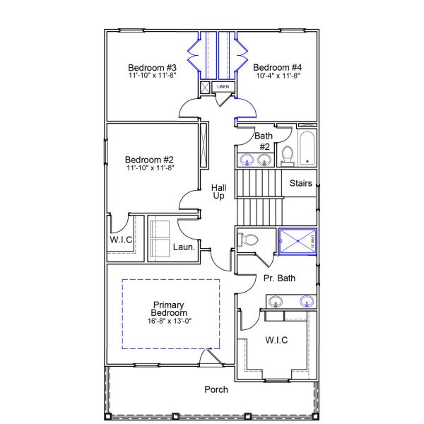 2D floor plan layout of this home in Six Oaks, Summerville, SC (Image 3).