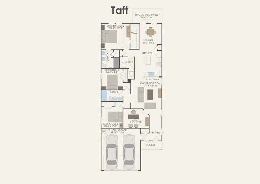 2D floor plan layout of this home in Mobberly Farms, Pilot Point, TX (Image 3). 2D floor plan layout of this home in Mobberly Farms, Pilot Point, TX (Image 3).