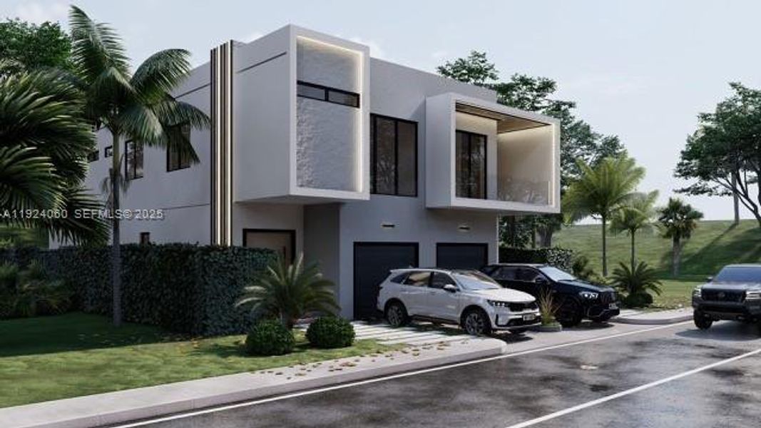 Front exterior of a new home in , Miami, FL, highlighting curb appeal (Image 2). Front exterior of a new home in , Miami, FL, highlighting curb appeal (Image 2).