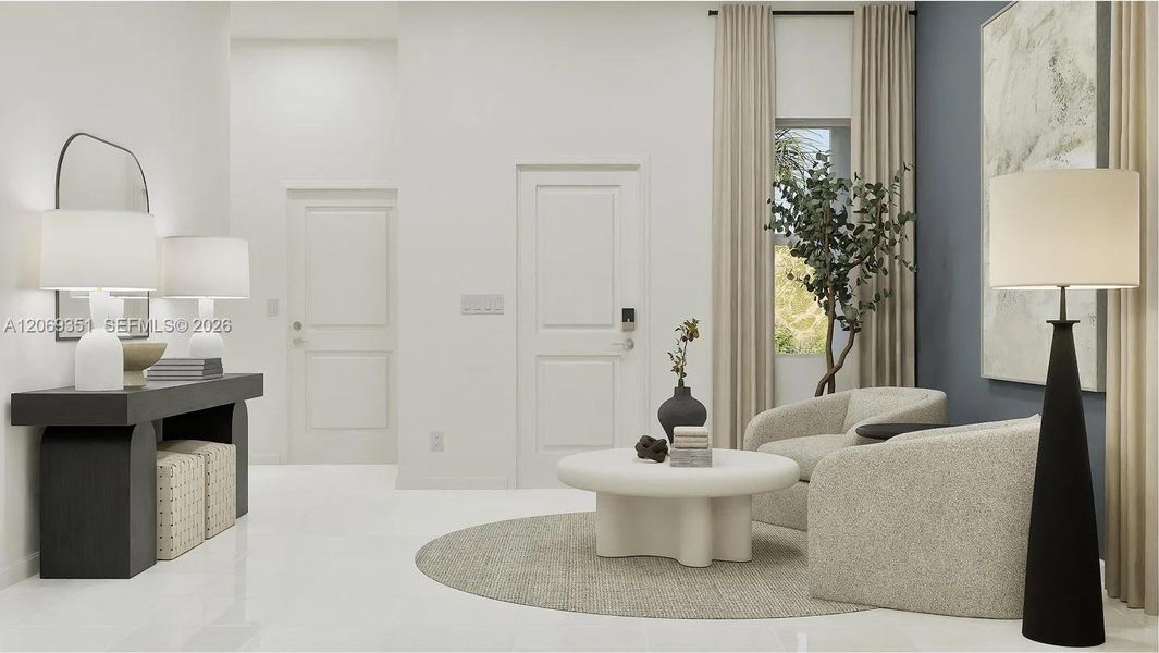 Furnished interior view inside a new home in Coral Landings, Miami (Image 5). Furnished interior view inside a new home in Coral Landings, Miami (Image 5).