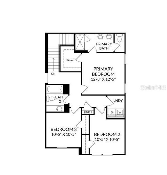 2D floor plan layout of this home in Spring Walk at the Junction, Debary, FL (Image 6). 2D floor plan layout of this home in Spring Walk at the Junction, Debary, FL (Image 6).