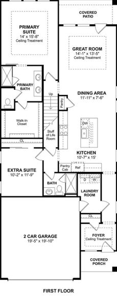 The Silver Maple II floor plan by K. Hovnanian® Homes. 1st Floor shown. *Prices, plans, dimensions, features, specifications, materials, and availability of homes or communities are subject to change without notice or obligation.