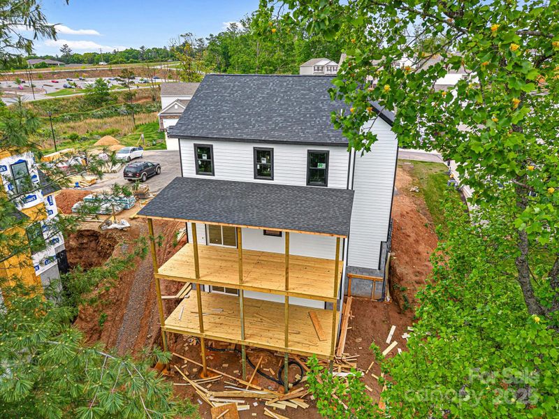 Exterior details and patio area of a home in , Asheville (Image 4). Exterior details and patio area of a home in , Asheville (Image 4).