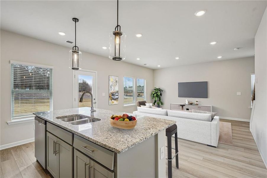 Furnished interior view inside a new home in Avalon - Reserve Series, Conyers (Image 8).