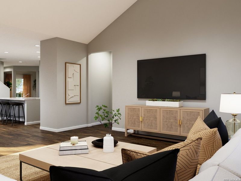 Furnished interior view inside a new home in Cinco Lakes, San Antonio (Image 26). Furnished interior view inside a new home in Cinco Lakes, San Antonio (Image 26).