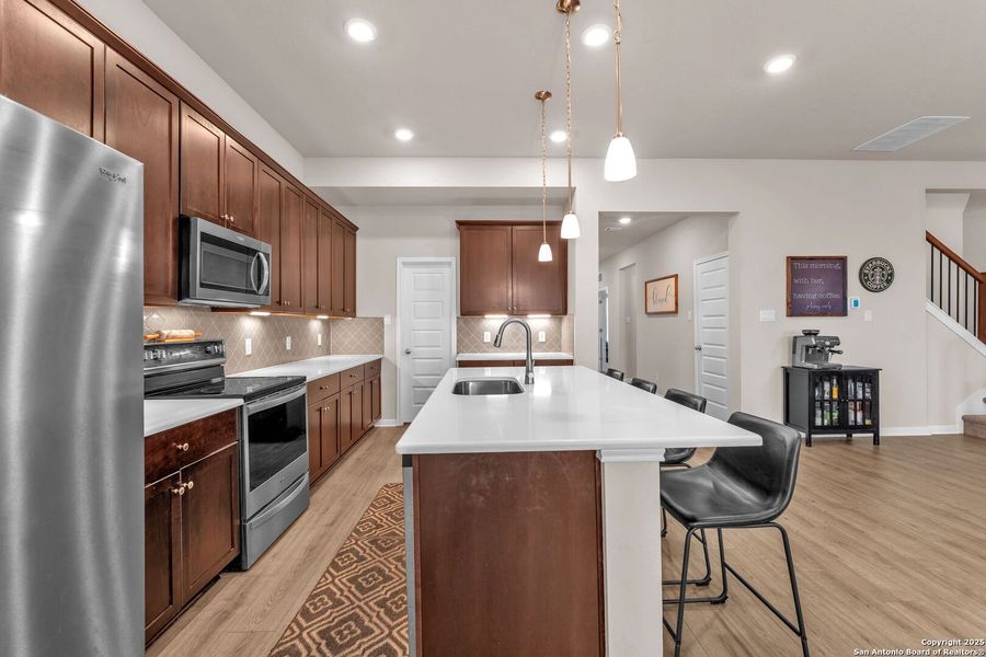 Furnished interior view inside a new home in Saddle Creek Ranch, Cibolo (Image 8). Furnished interior view inside a new home in Saddle Creek Ranch, Cibolo (Image 8).