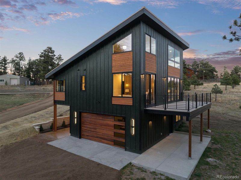 Front exterior of a new home in , Bailey, CO, highlighting curb appeal (Image 27).