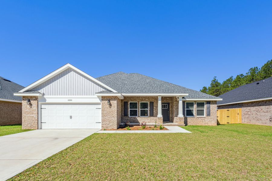 Representative exterior photo of a completed home built from the The Sapphire by Herbst Homes in Clear Water Landing, Milton, FL (Image 33).