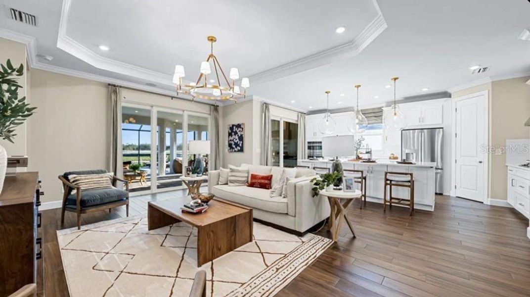 Furnished interior view inside a new home in Esplanade at Center Lake Ranch, St. Cloud (Image 8).