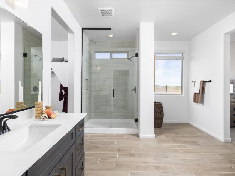 Furnished interior view inside a new home in Summit at Rocking K, Tucson (Image 15). Furnished interior view inside a new home in Summit at Rocking K, Tucson (Image 15).