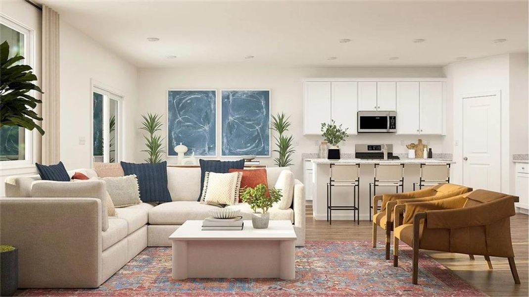 Furnished interior view inside a new home in Crossvine Village, LaGrange (Image 4).