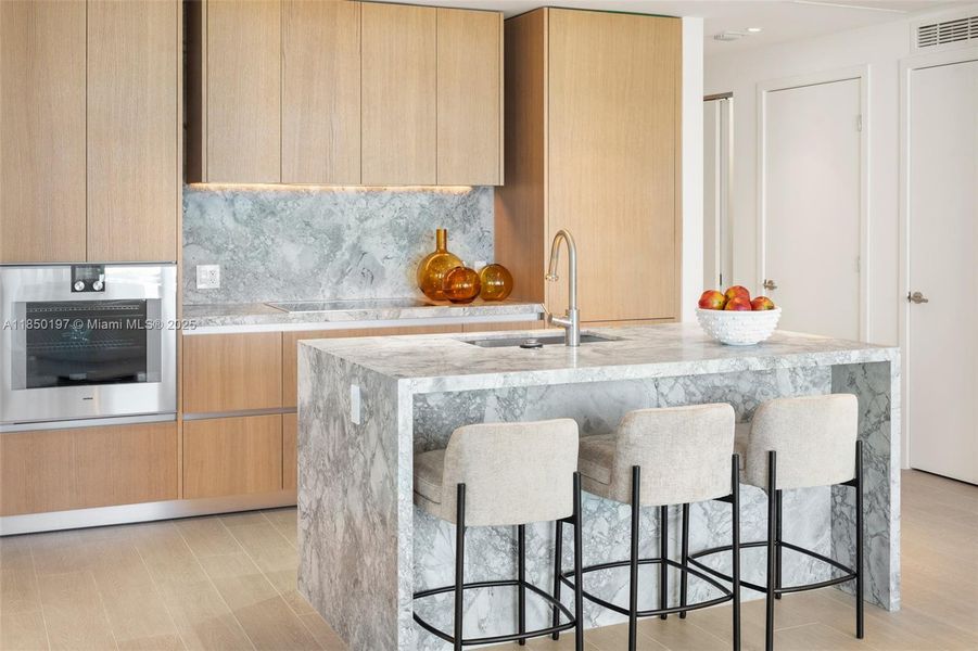 Furnished interior view inside a new home in Five Park, Miami Beach (Image 20).