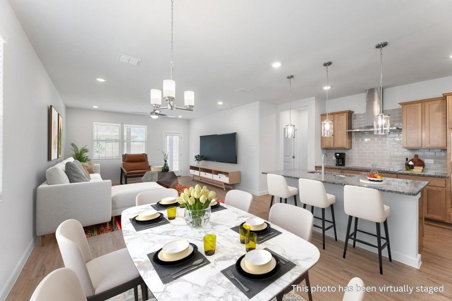 Furnished interior view inside a new home in Highland Ridge, New Braunfels (Image 6).