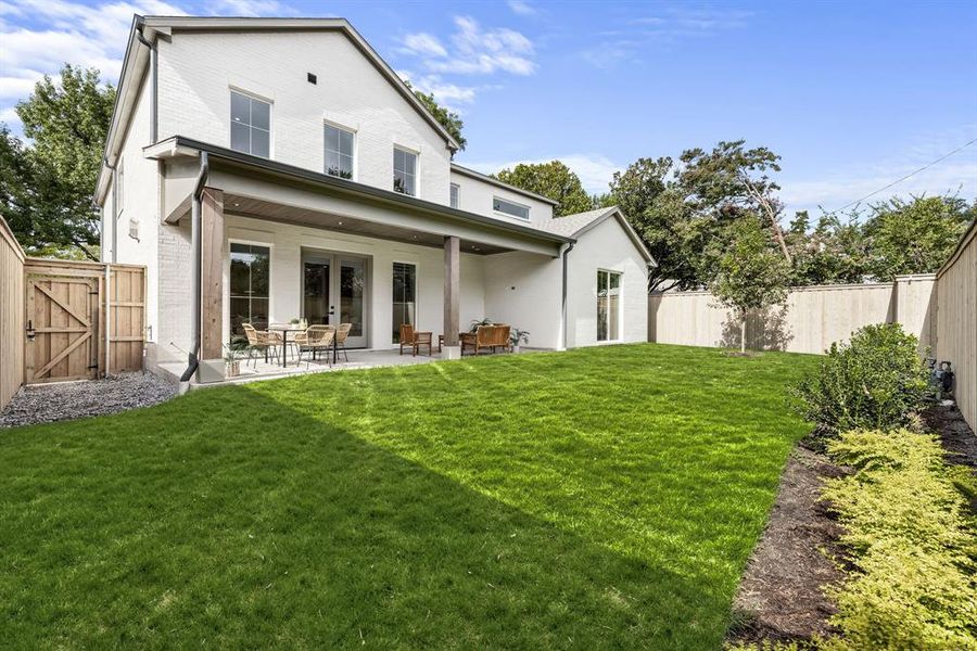 Exterior details and patio area of a home in , Dallas (Image 3). Exterior details and patio area of a home in , Dallas (Image 3).