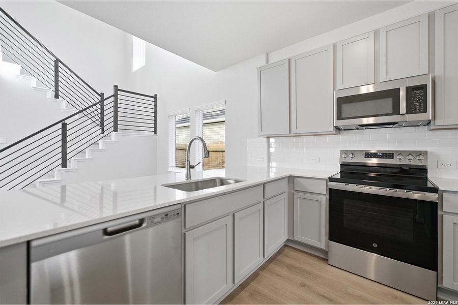 Furnished interior view inside a new home in Cloud Country, New Braunfels (Image 9). Furnished interior view inside a new home in Cloud Country, New Braunfels (Image 9).