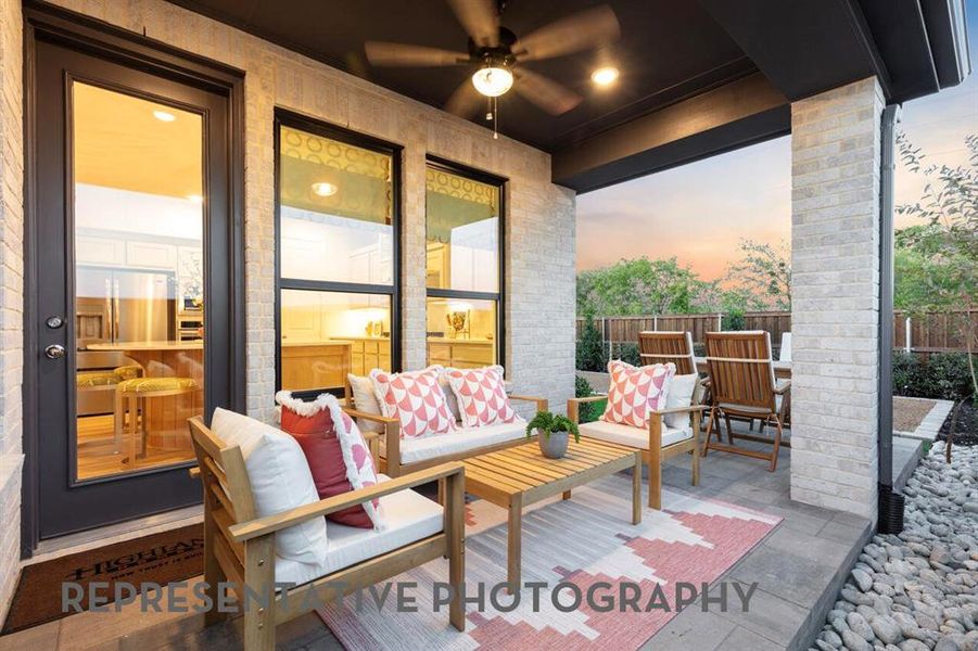 Exterior details and patio area of a home in Sonoma Verde, McLendon-Chisholm (Image 2).