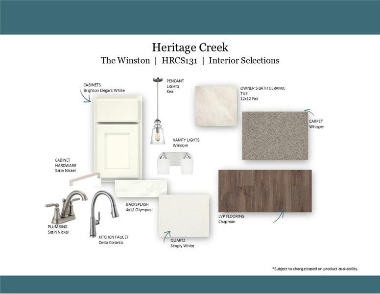 Sample of building materials used in homes in Heritage Creek, Nashville (Image 42).