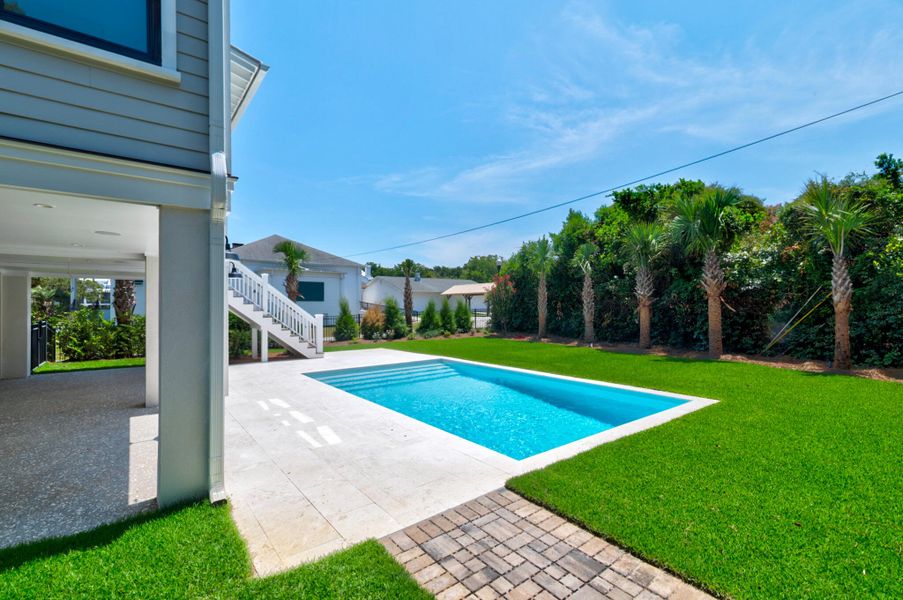 Exterior details and patio area of a home in , Sullivan's Island (Image 23). Exterior details and patio area of a home in , Sullivan's Island (Image 23).