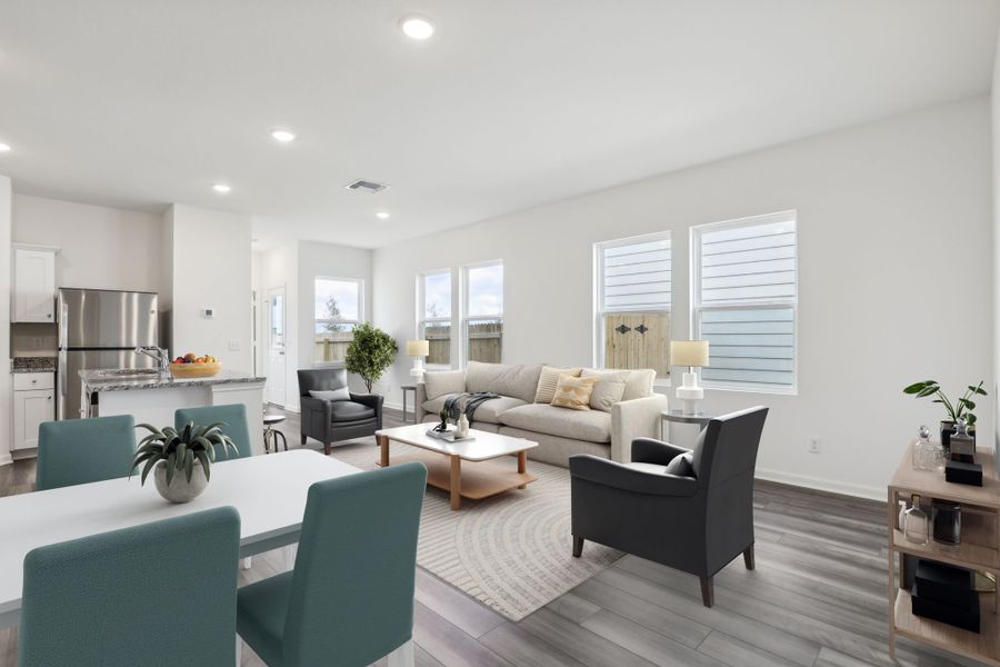 Representative furnished interior of a home built from the Proxy by Starlight Homes in The Wilder, Adkins (Image 6). Representative furnished interior of a home built from the Proxy by Starlight Homes in The Wilder, Adkins (Image 6).