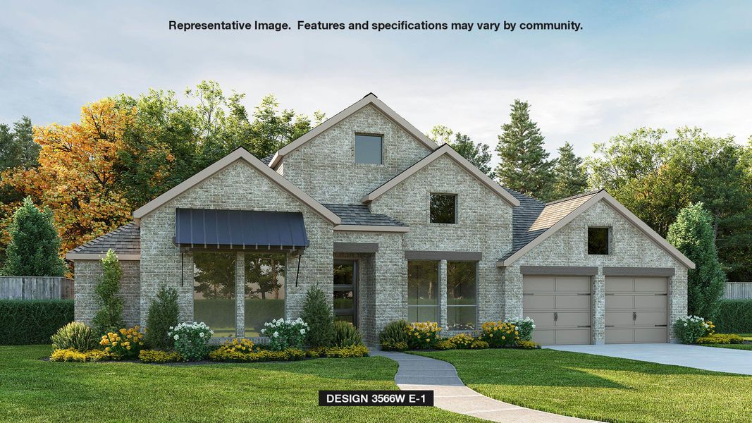 View of front facade with brick siding, driveway, a front lawn, and a garage View of front facade with brick siding, driveway, a front lawn, and a garage
