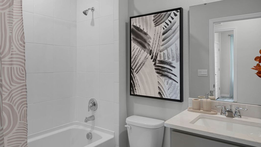 Furnished interior view inside a new home in Harmony at Lake Eloise, Winter Haven (Image 29).