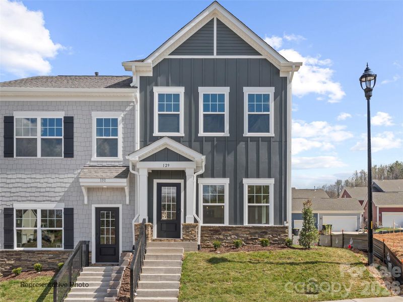Front exterior of a new home in , Asheville, NC, highlighting curb appeal (Image 20).