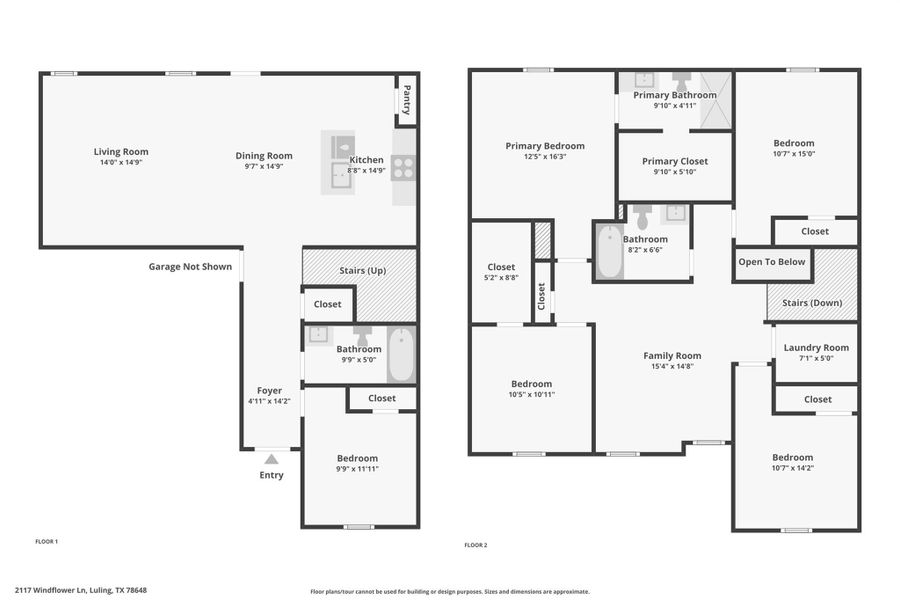 2D floor plan layout of this home in Ladera, Luling, TX (Image 4). 2D floor plan layout of this home in Ladera, Luling, TX (Image 4).