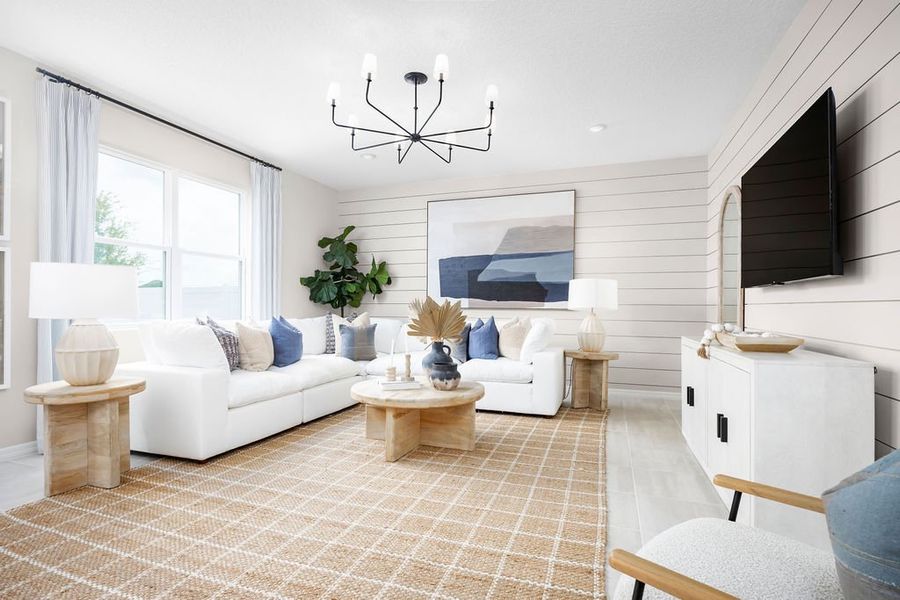 Representative furnished interior of a home built from the Cape by Risewell Homes in Marion Ridge, Haines City (Image 17).