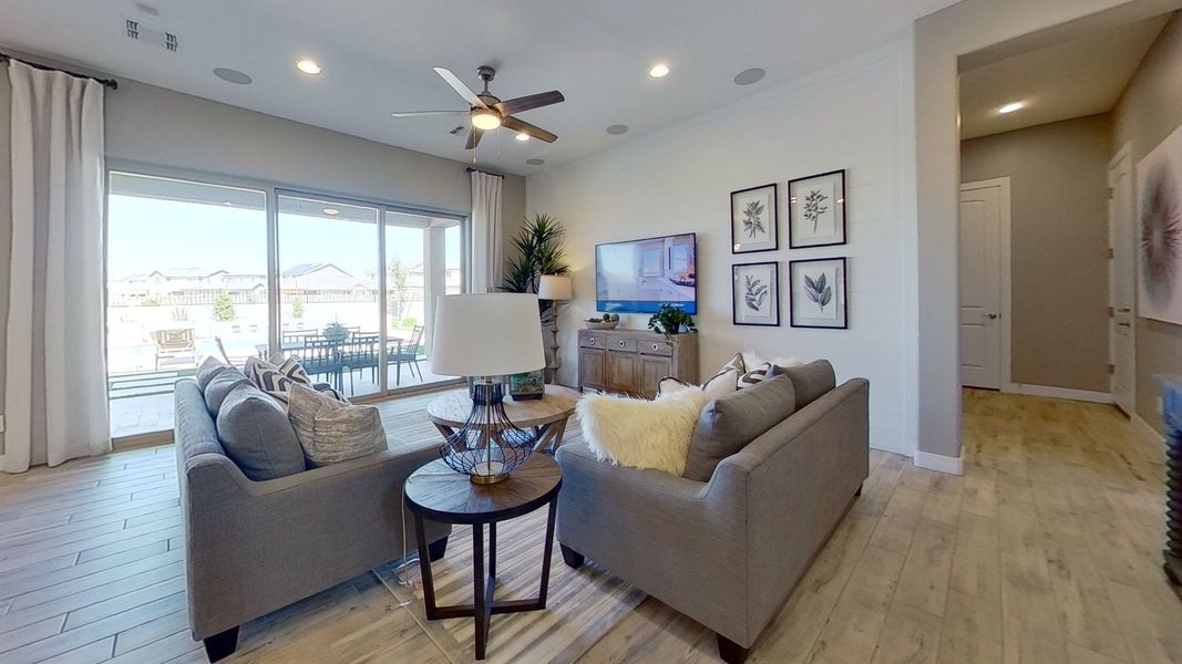 Furnished interior view inside a new home in Arroyo Seco - Hacienda, Buckeye (Image 18).