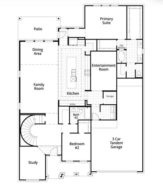 2D floor plan layout for the Regis by Highland Homes in Devonshire, Forney, TX (Image 29).