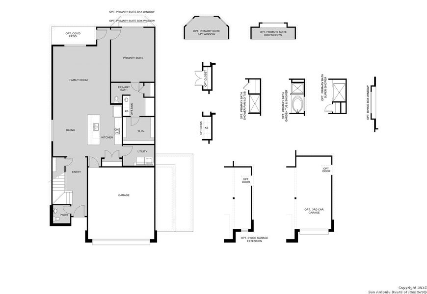 2D floor plan layout of this home in Hunters Ranch, San Antonio, TX (Image 5). 2D floor plan layout of this home in Hunters Ranch, San Antonio, TX (Image 5).