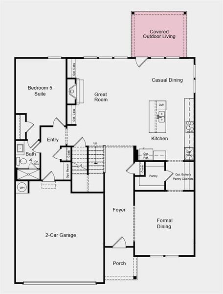 2D floor plan layout of this home in Bennett Farm, Loganville, GA (Image 3).