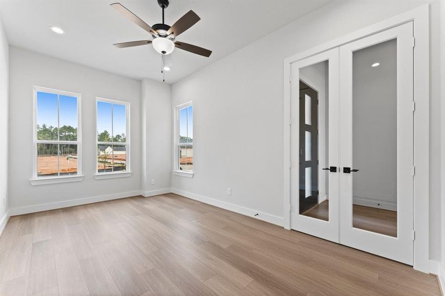 Home Office/Study with Storage Closet and Lots of Natural Light.