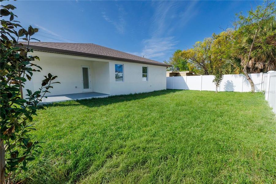 Exterior details and patio area of a home in , Tampa (Image 2). Exterior details and patio area of a home in , Tampa (Image 2).
