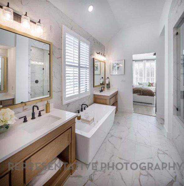 Furnished interior view inside a new home in Sandbrock Ranch, Aubrey (Image 19).