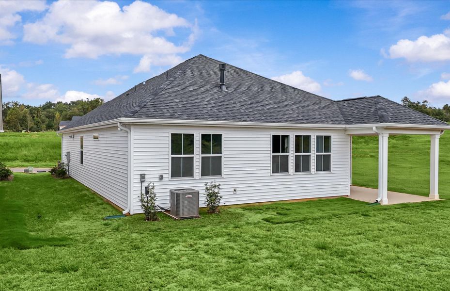Exterior details and patio area of a home in Sweetwater Hills, Moore (Image 18). Exterior details and patio area of a home in Sweetwater Hills, Moore (Image 18).