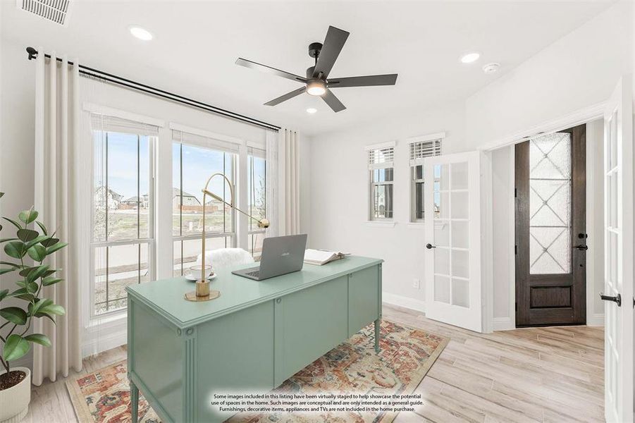 Furnished interior view inside a new home in Stone River Glen 60s, Royse City (Image 6).