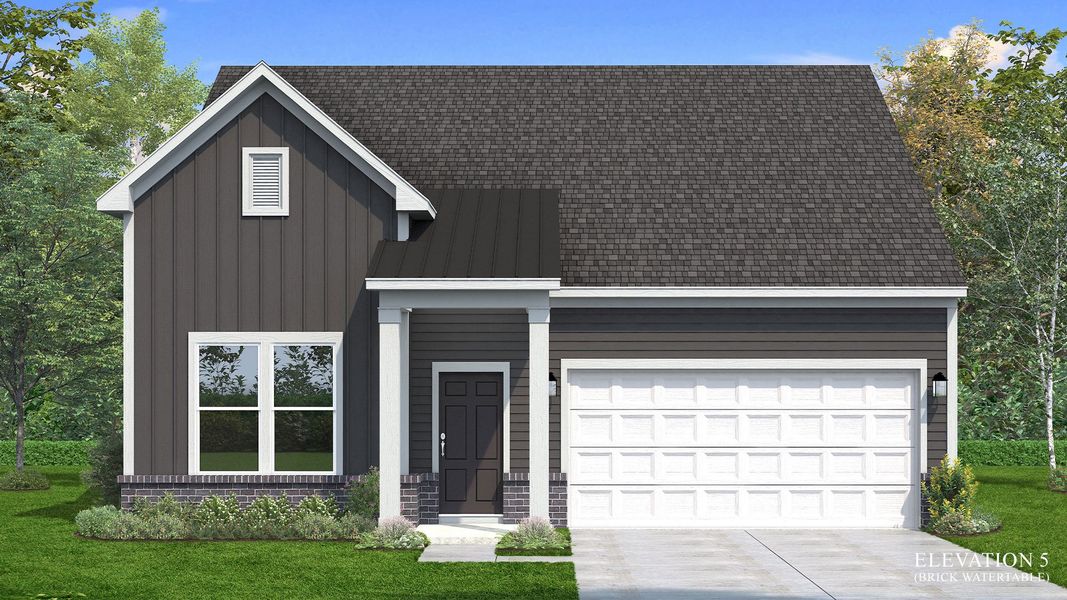 Representative exterior photo of a completed home built from the Greenwich by DRB Homes in Mason Glenn, Franklinton, NC (Image 17).