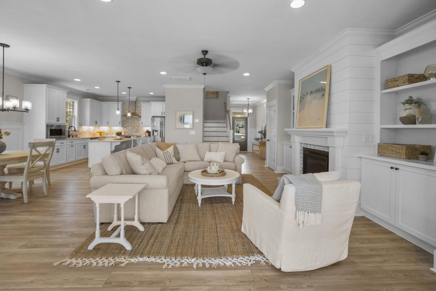 Representative furnished interior of a home built from the Fletcher by Bill Clark Homes in Riverside Cove, Wilmington (Image 3).