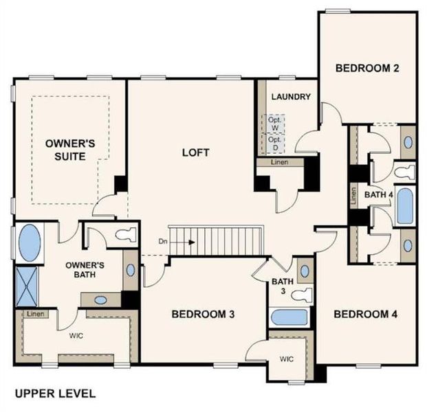 2D floor plan layout of this home in Brookshire Manor, Canton, GA (Image 3).